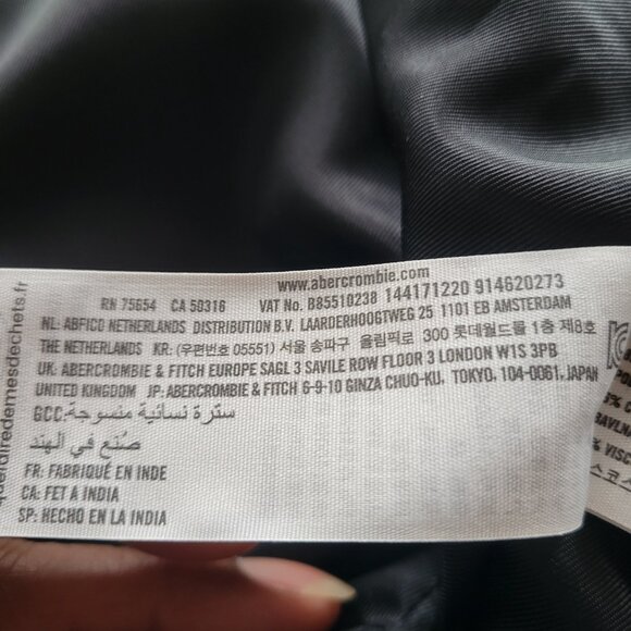 NWOT – Abercrombie & Fitch Black Faux Leather Moto Jacket (Size: M) - Picture 12 of 16